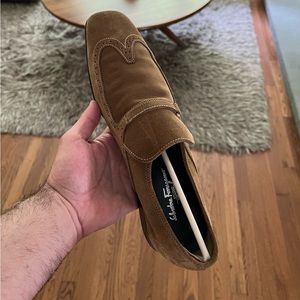 Ferragamo Sammy Cammello Suede Men’s loafers/shoes